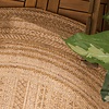 Rund Utomhusmatta I Jute - Mavi Stripes Gräddvit/Brun - thumbnail 2