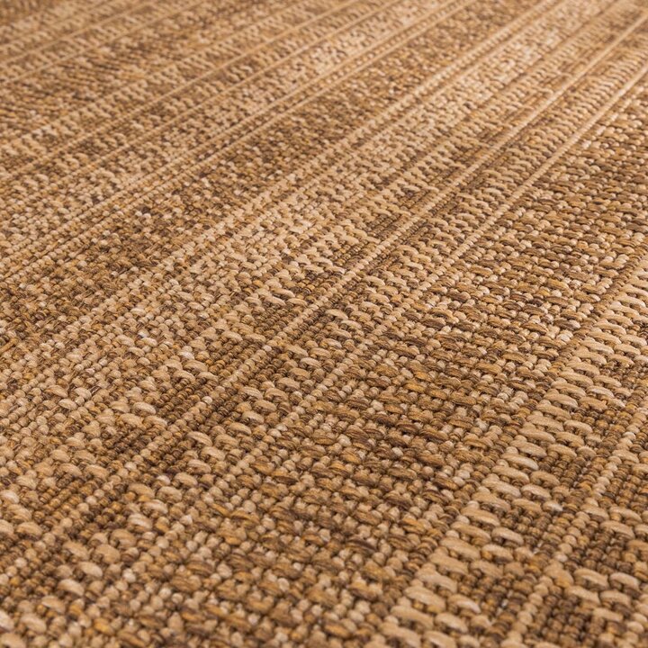 Rund Utomhusmatta I Jute - Mavi Stripes Gräddvit/Brun - 3