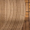 Rund Utomhusmatta I Jute - Mavi Stripes Gräddvit/Brun - thumbnail 4