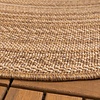 Rund Utomhusmatta I Jute - Mavi Stripes Gräddvit/Brun - thumbnail 5