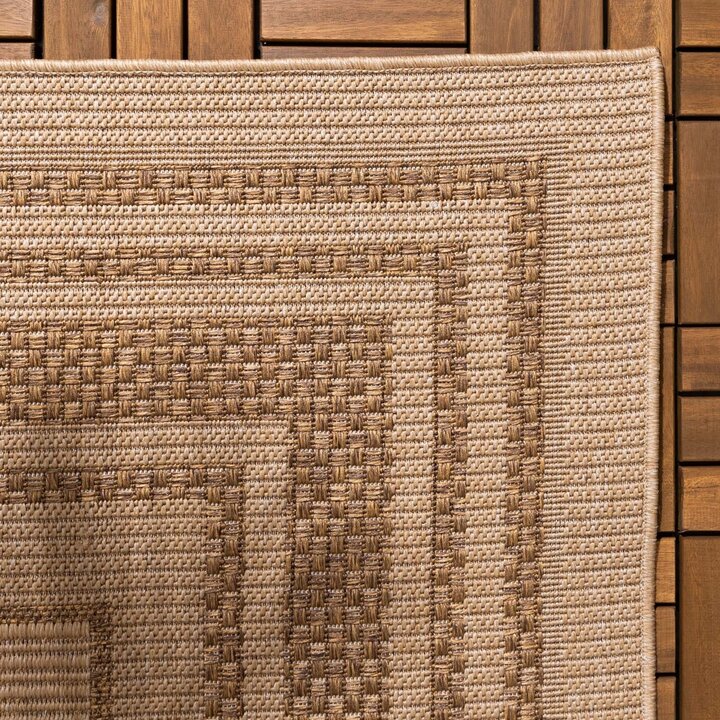 Utomhusmatta I Jute - Mavi Border Gräddvit/Brun - 4