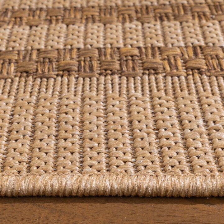 Utomhusmatta I Jute - Mavi Border Gräddvit/Brun - 5