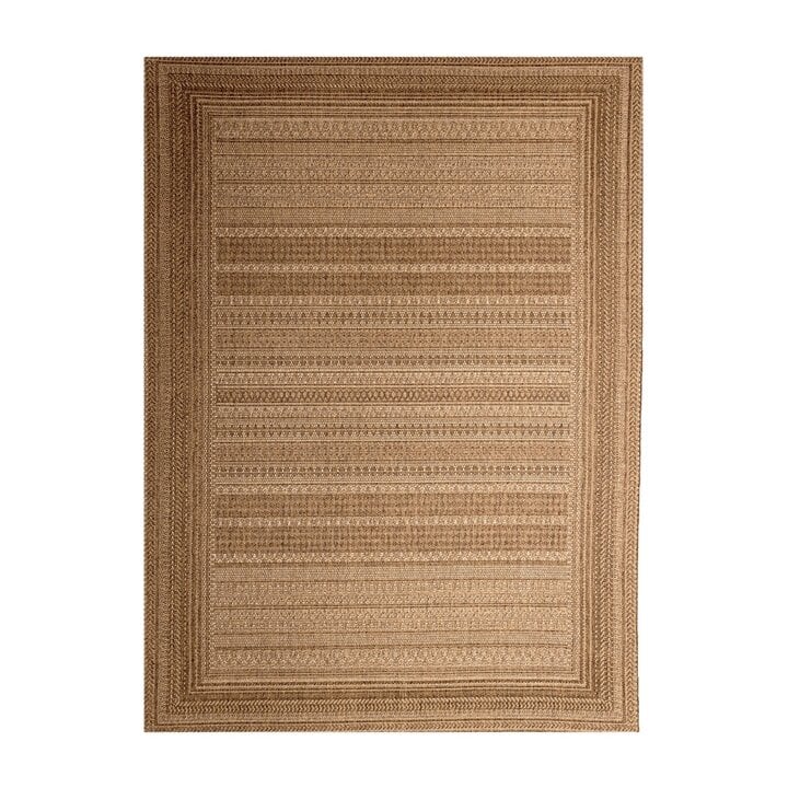 Utomhusmatta I Jute - Mavi Stripes Gräddvit/Brun - 1