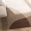 Abstrakt Matta I Ull - Clarice Brun/Beige - thumbnail 2