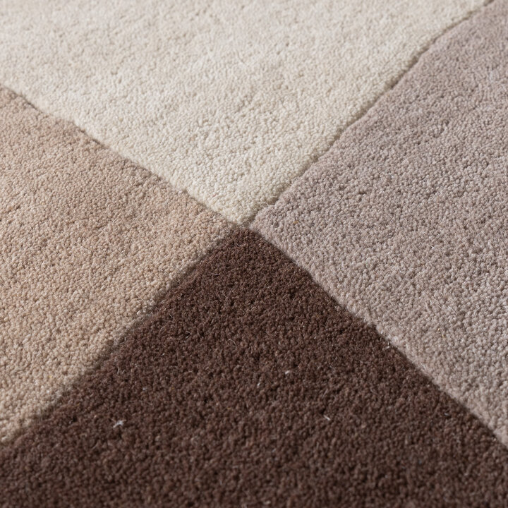 Abstrakt Matta I Ull - Clarice Brun/Beige - 3