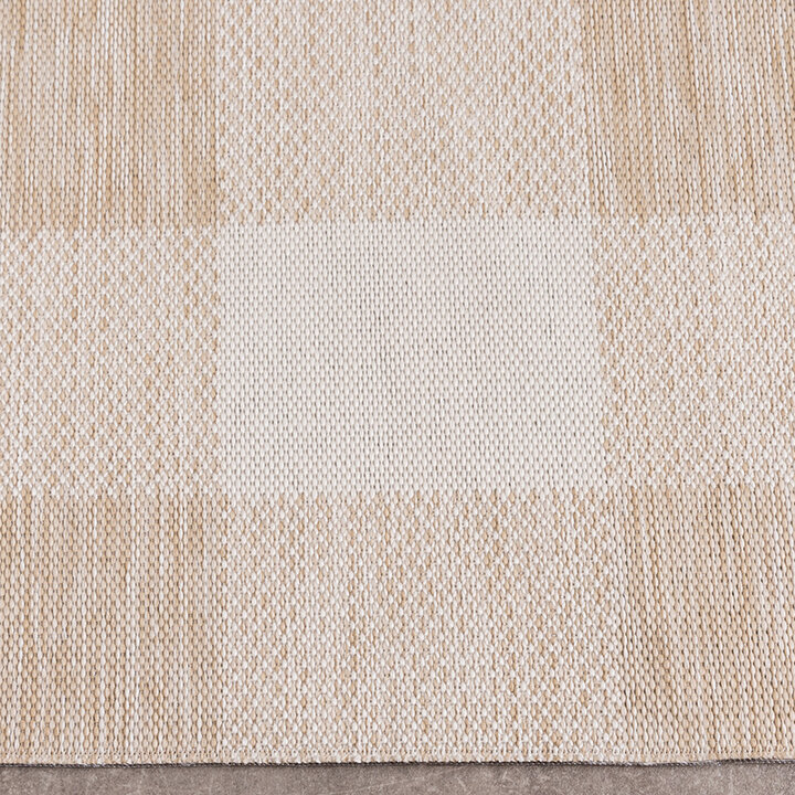 Inomhus- Och Utomhusmatta - Ranch Checkerboard Beige - 4