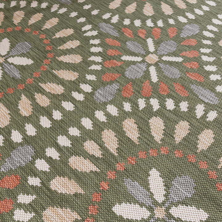 Inomhus- Och Utomhusmatta - Ranch Mandala Grön - 3