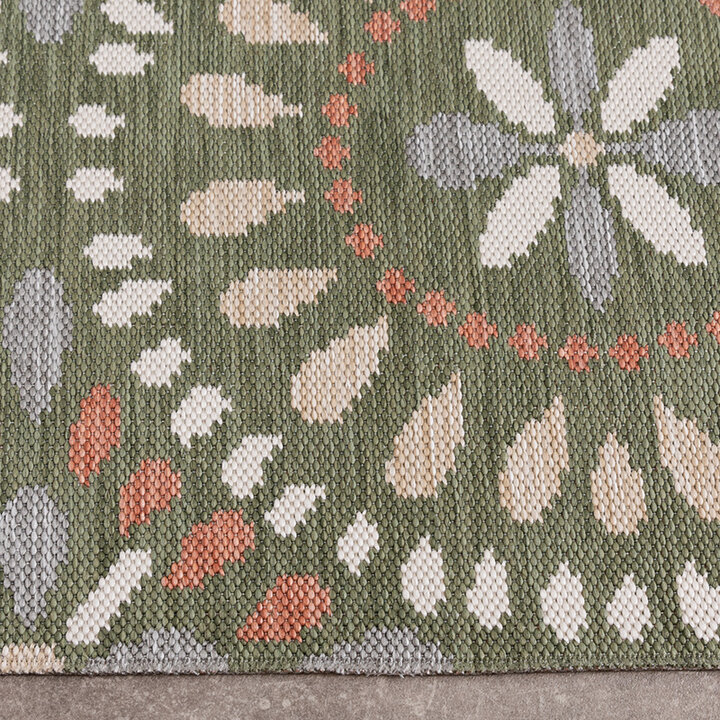 Inomhus- Och Utomhusmatta - Ranch Mandala Grön - 4