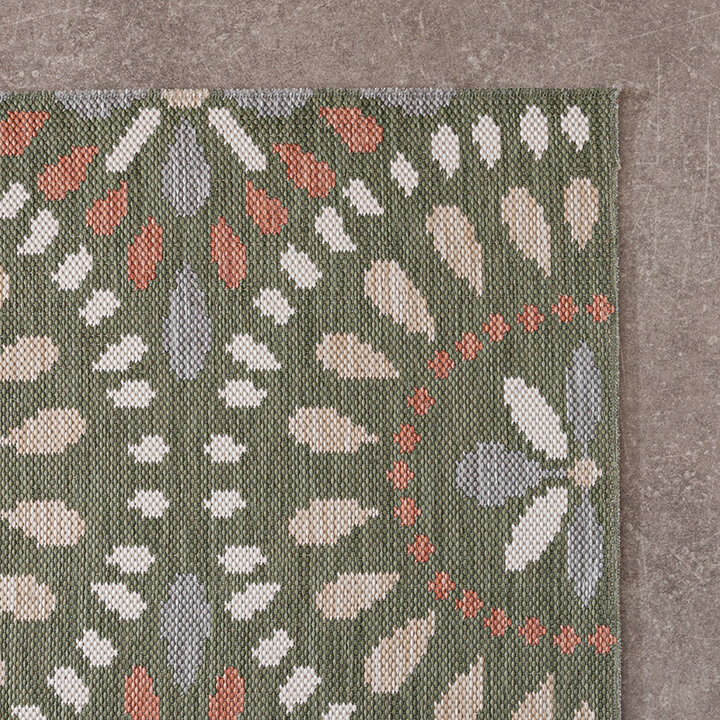 Inomhus- Och Utomhusmatta - Ranch Mandala Grön - 5