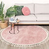 Rund Matta Med Hög Lugg  - Lofty Fringe Rosa - thumbnail