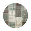 Rund Lapptäckesmatta - Spring Patchwork Grön/Grå - thumbnail 1