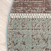 Rund Lapptäckesmatta - Spring Patchwork Grön/Grå - thumbnail 4