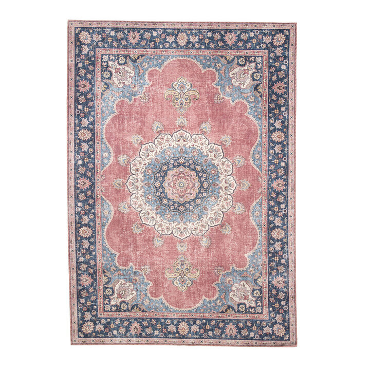 Matta I Vintagestil - Lily Medaillon Röd/Rosa - 1