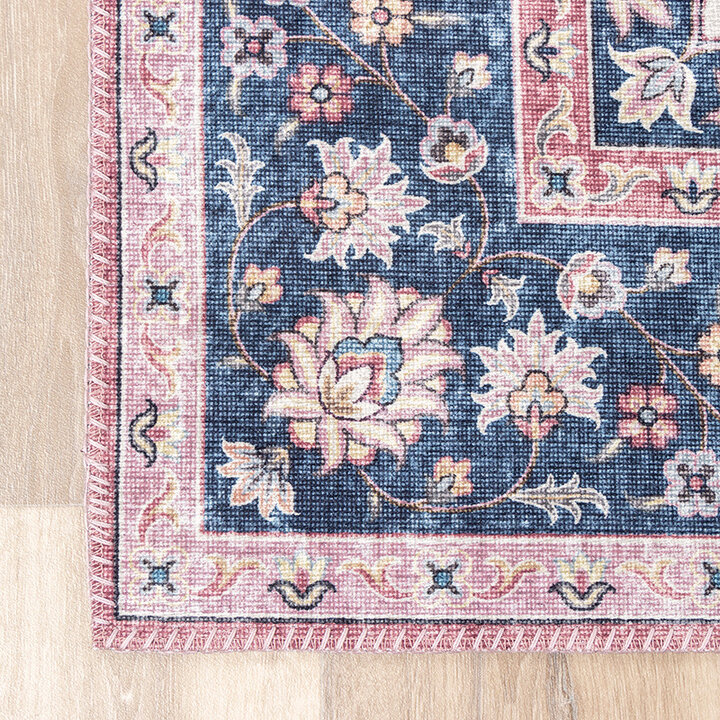 Matta I Vintagestil - Lily Medaillon Röd/Rosa - 7