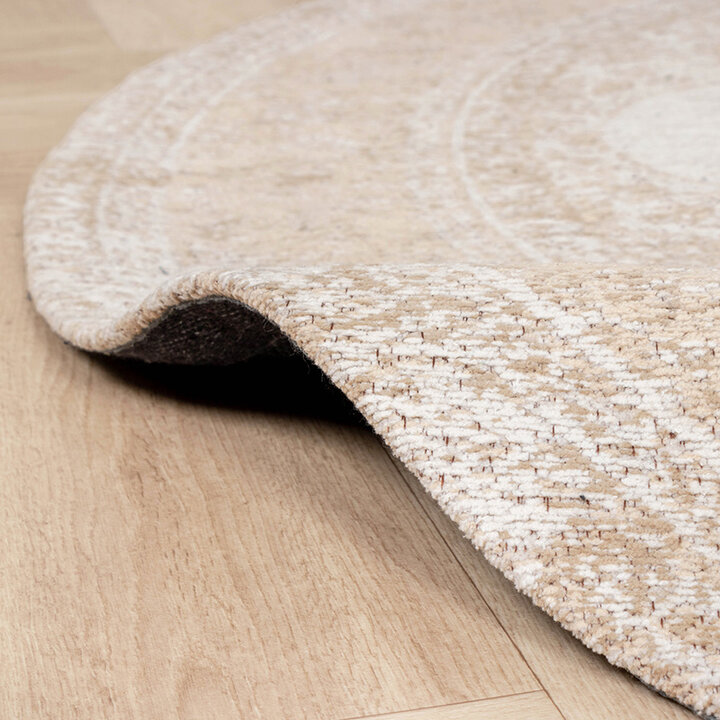 Rund Matta I Vintagestil - Admire Beige - 4