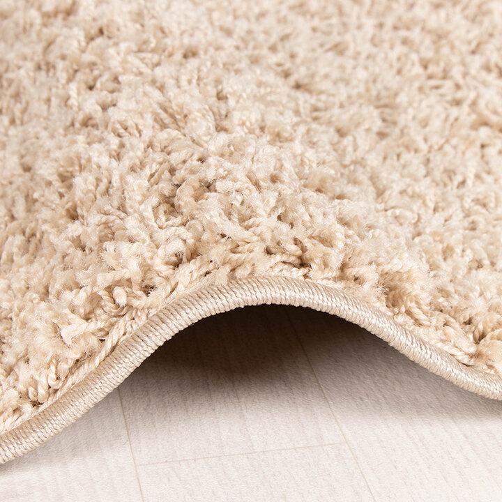 Rund Matta Med Hög Lugg  - Solid Beige - 3