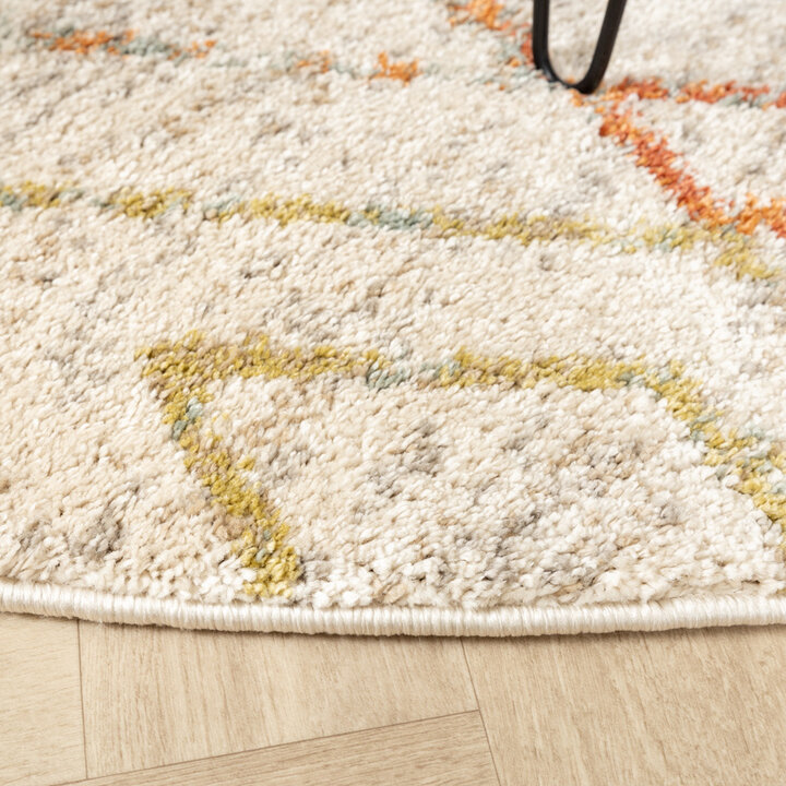 Rund Matta Med Hög Lugg  - Blend Diamond Terrakotta - 6