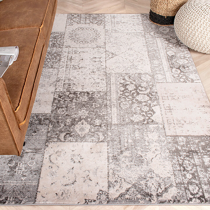 Lapptäckesmatta  - Deep Patchwork Taupe/Grå - 3