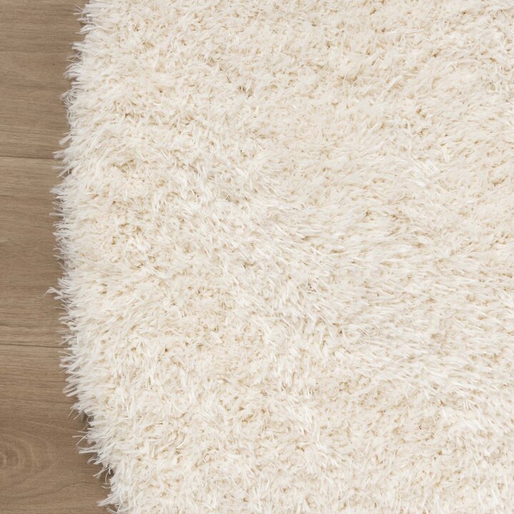 Rund Shagmattor - Blaze Vit - 5