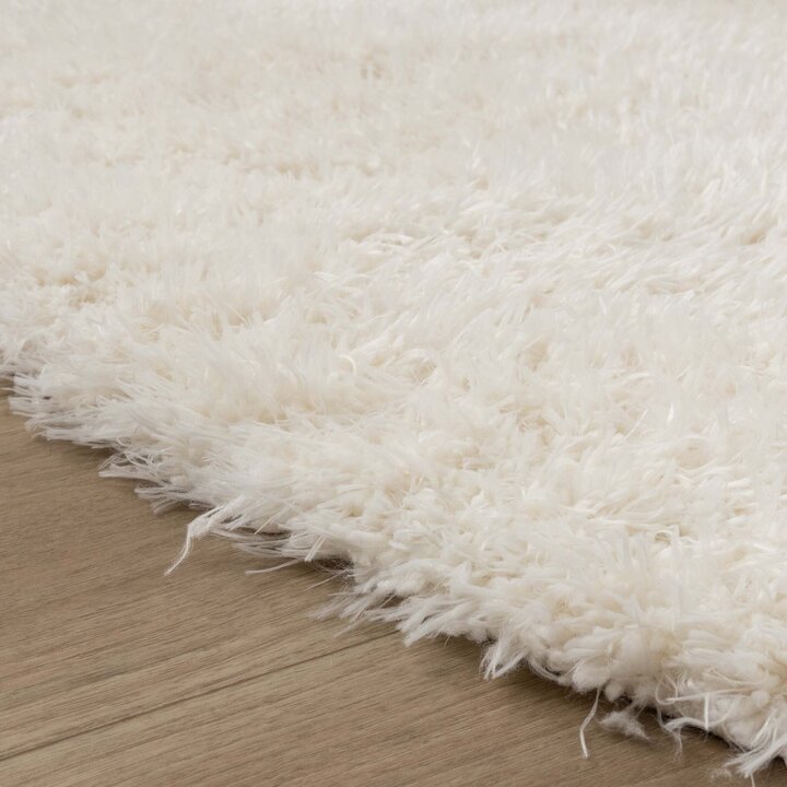 Rund Shagmattor - Blaze Vit - 6