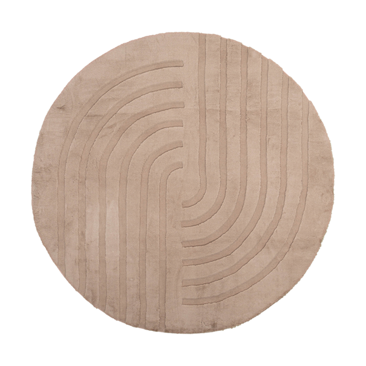 Rund Matta Med Hög Lugg  - Carvy Curves Taupe - 1