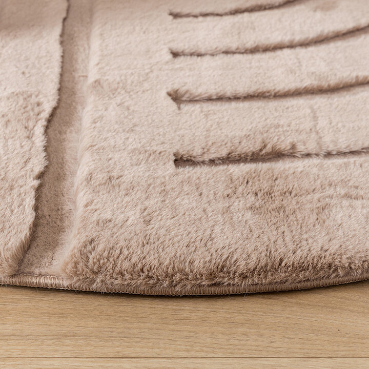 Rund Matta Med Hög Lugg  - Carvy Curves Taupe - 5