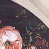 Rund Blommig Matta - Florine Svart/Orange - thumbnail 4