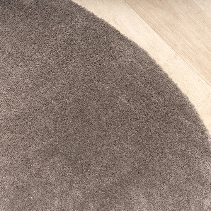 Rund Tvättbar Viskosmatta - Vive Taupe - 4