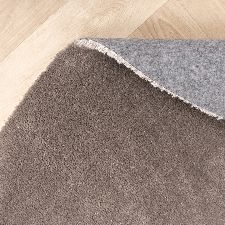 Rund Tvättbar Viskosmatta - Vive Taupe - 6