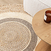 Rund Jute Matta - Mirai Border Vit/Blandning - thumbnail 2