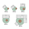Rund Jute Matta - Mirai Border Vit/Blandning - thumbnail 6