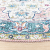 Rund Matta I Vintagestil - Lily Oriental Blå/Rosa - thumbnail 6
