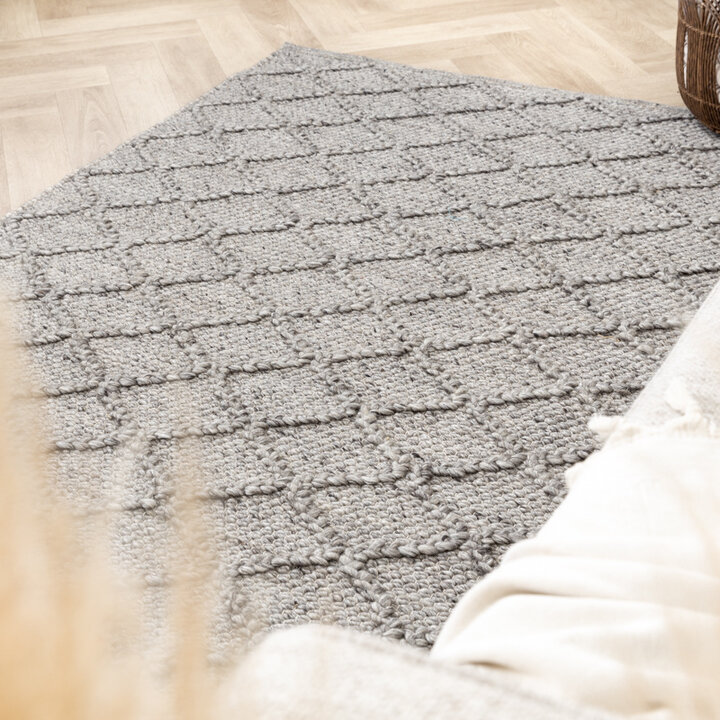 Flätad Ullmatta - Knit Grå - 5