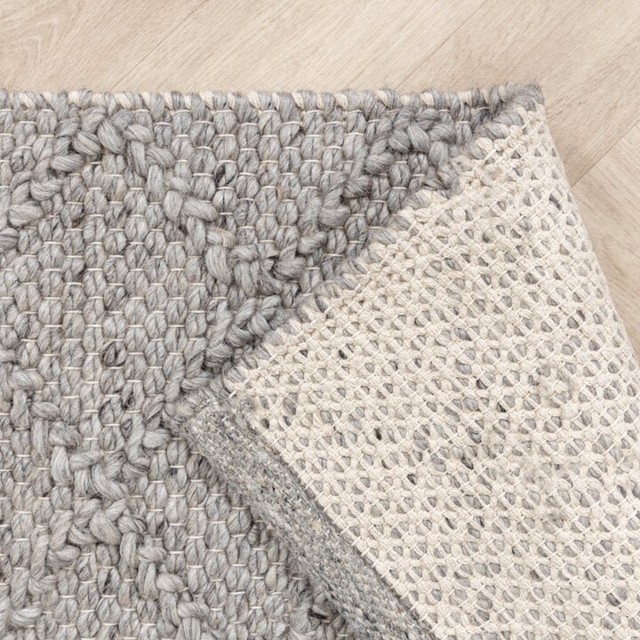 Flätad Ullmatta - Knit Grå - 8