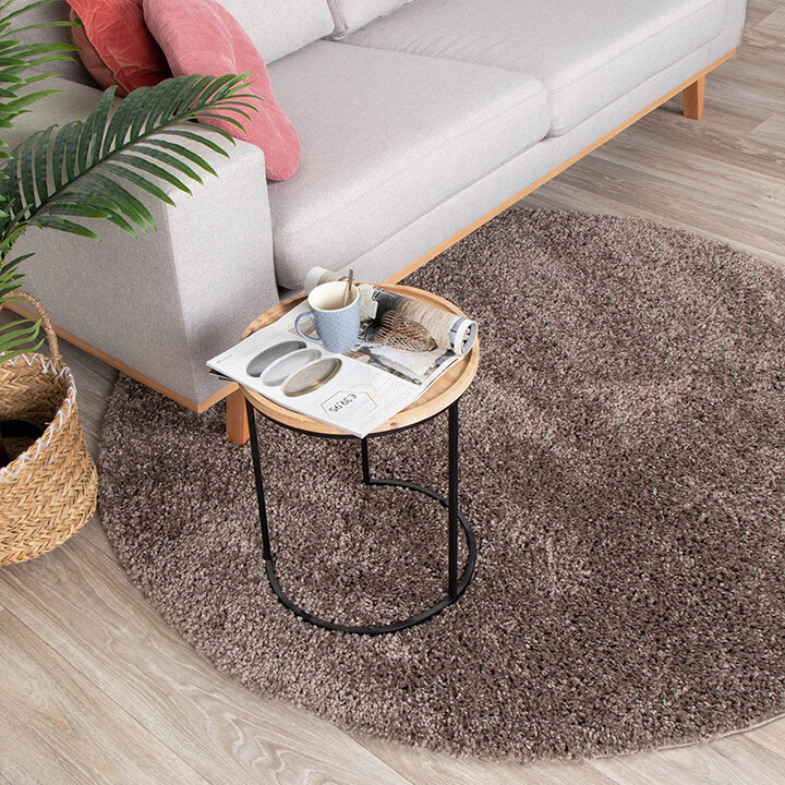Rund Matta Med Hög Lugg  - Lofty Taupe - 3