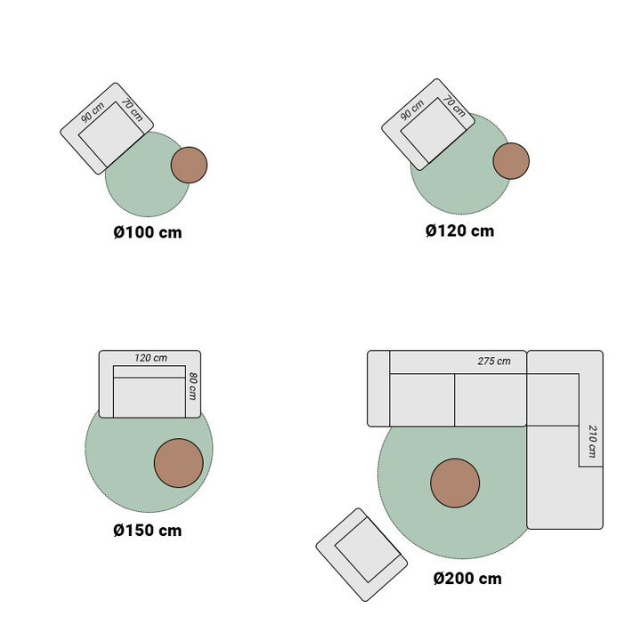 Rund Matta Med Hög Lugg  - Lofty Taupe - 8
