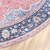 Rund Matta I Vintagestil - Lily Medaillon Röd/Rosa - thumbnail 5