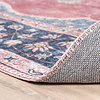 Rund Matta I Vintagestil - Lily Medaillon Röd/Rosa - thumbnail 7