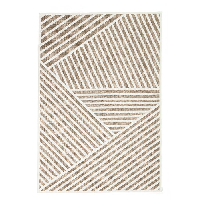 Modern Matta - Nori Lines Vit/Taupe - 1
