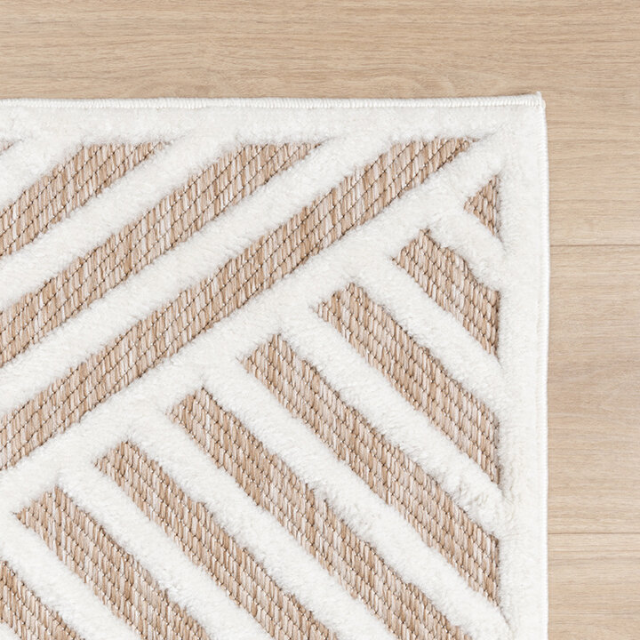 Modern Matta - Nori Lines Vit/Taupe - 4
