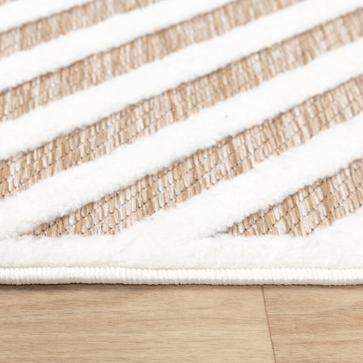 Modern Matta - Nori Lines Vit/Taupe - 5