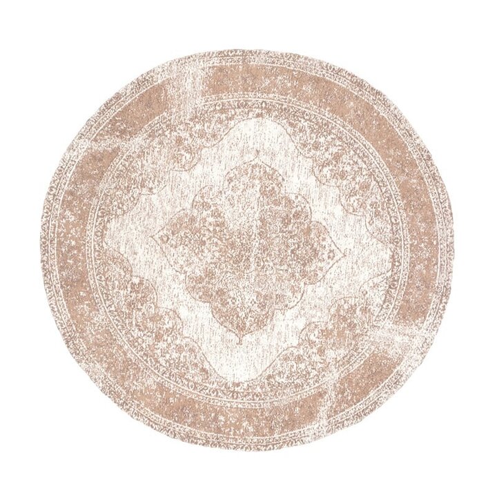 Rund Matta I Vintagestil - Admire Taupe - 1