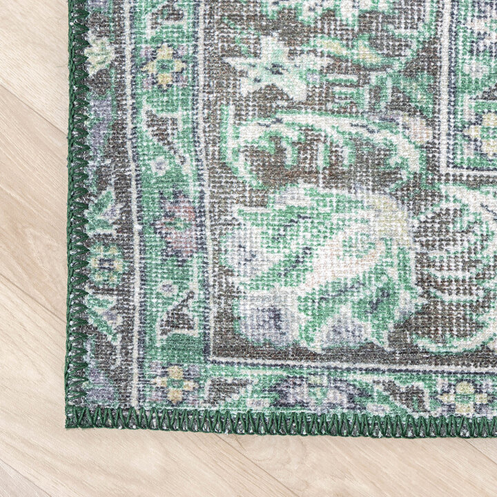 Matta I Vintagestil - Estate Medaillon Mörkgrön - 7