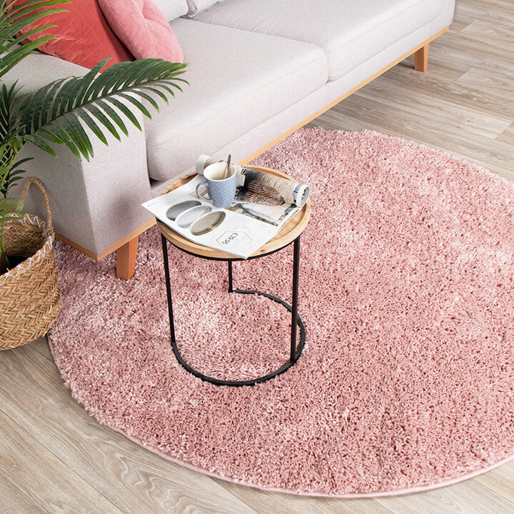 Rund Matta Med Hög Lugg  - Lofty Rosa - 3