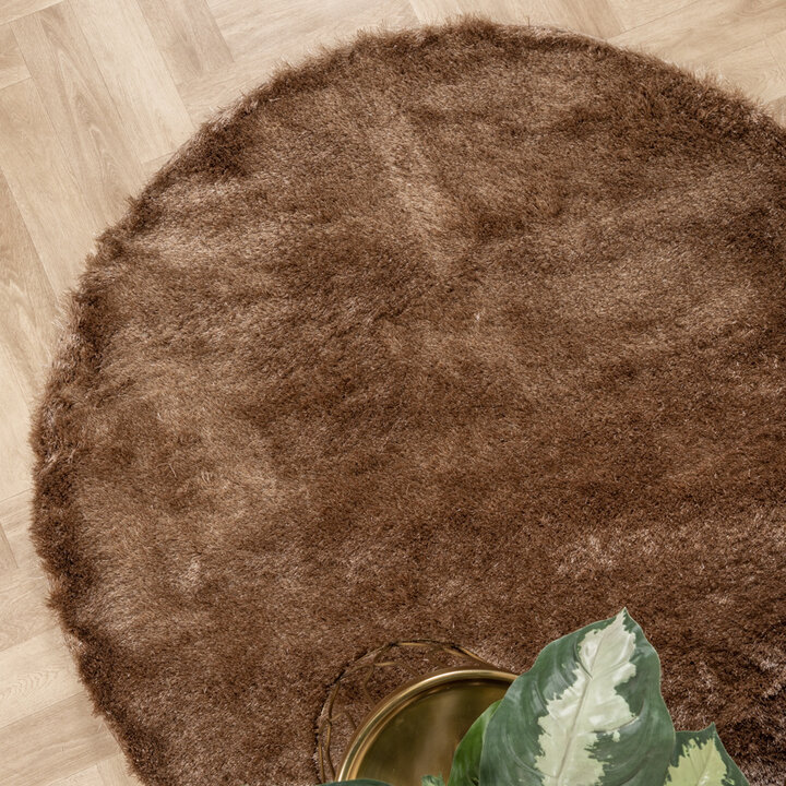 Rund Matta Med Hög Lugg  - Glorious Taupe - 3