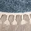 Rund Matta Med Hög Lugg  - Lofty Fringe Fringe Blå - thumbnail 5
