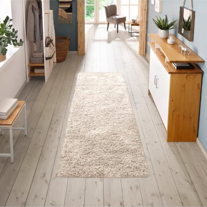 Löpare Med Hög Lugg - Solid Vit