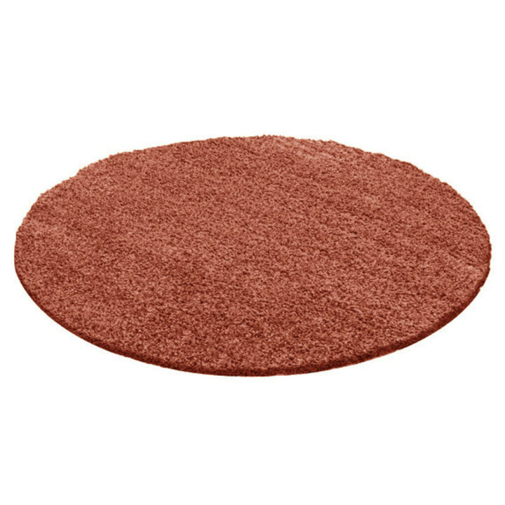 Rund Matta Med Hög Lugg  - Solid Terrakotta - 1