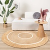Rund Jute Matta - Mirai Circle Vit/Natur - thumbnail