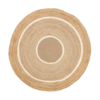 Rund Jute Matta - Mirai Circle Vit/Natur - thumbnail 1